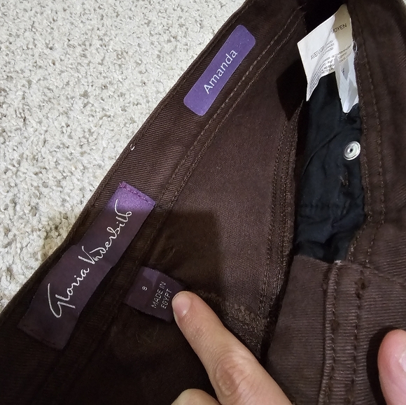 NWT Gloria Vanderbilt Brown Pants - Picture 5 of 5